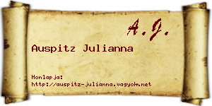 Auspitz Julianna névjegykártya